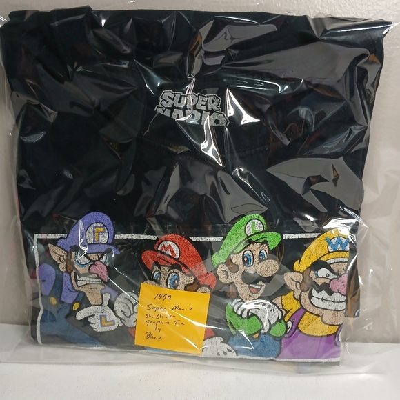 Super Mario Nintendo short sleeve crew neck graphic tee shirt, size lg, Color bl - Picture 7 of 7